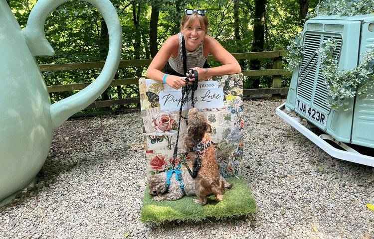 Kelsey takes two of her dog pet sitting clients out for the day while their owners are away