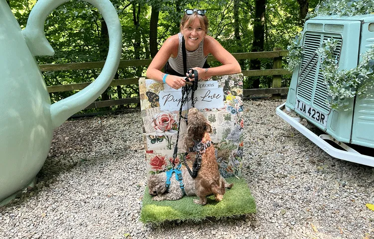 Kelsey takes two of her dog pet sitting clients out for the day while their owners are away